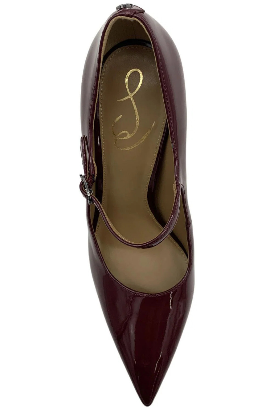 Sam Edelman Women's Arie Mary Jane Heels Patent Rich Ruby - Medium - Picture 2 of 3